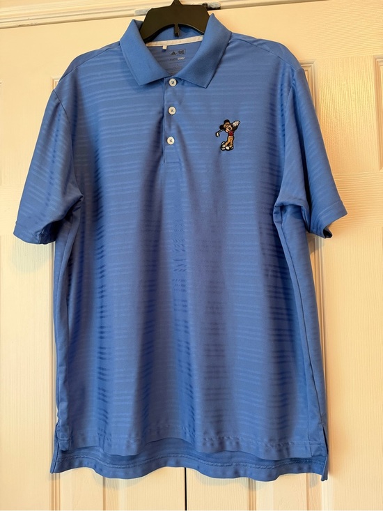 adidas Other - Blue Men's Polo Shirt with Embroidered Mickey Mouse Golfer Arnold Palmer